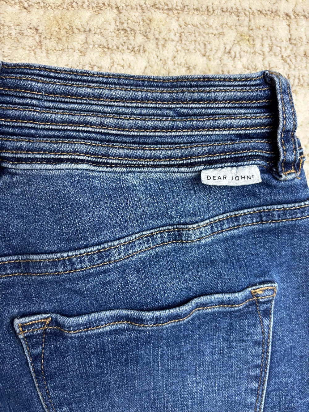Dear John Wide Leg Jeans High Rise Stretch Size 25 Blue Y2K